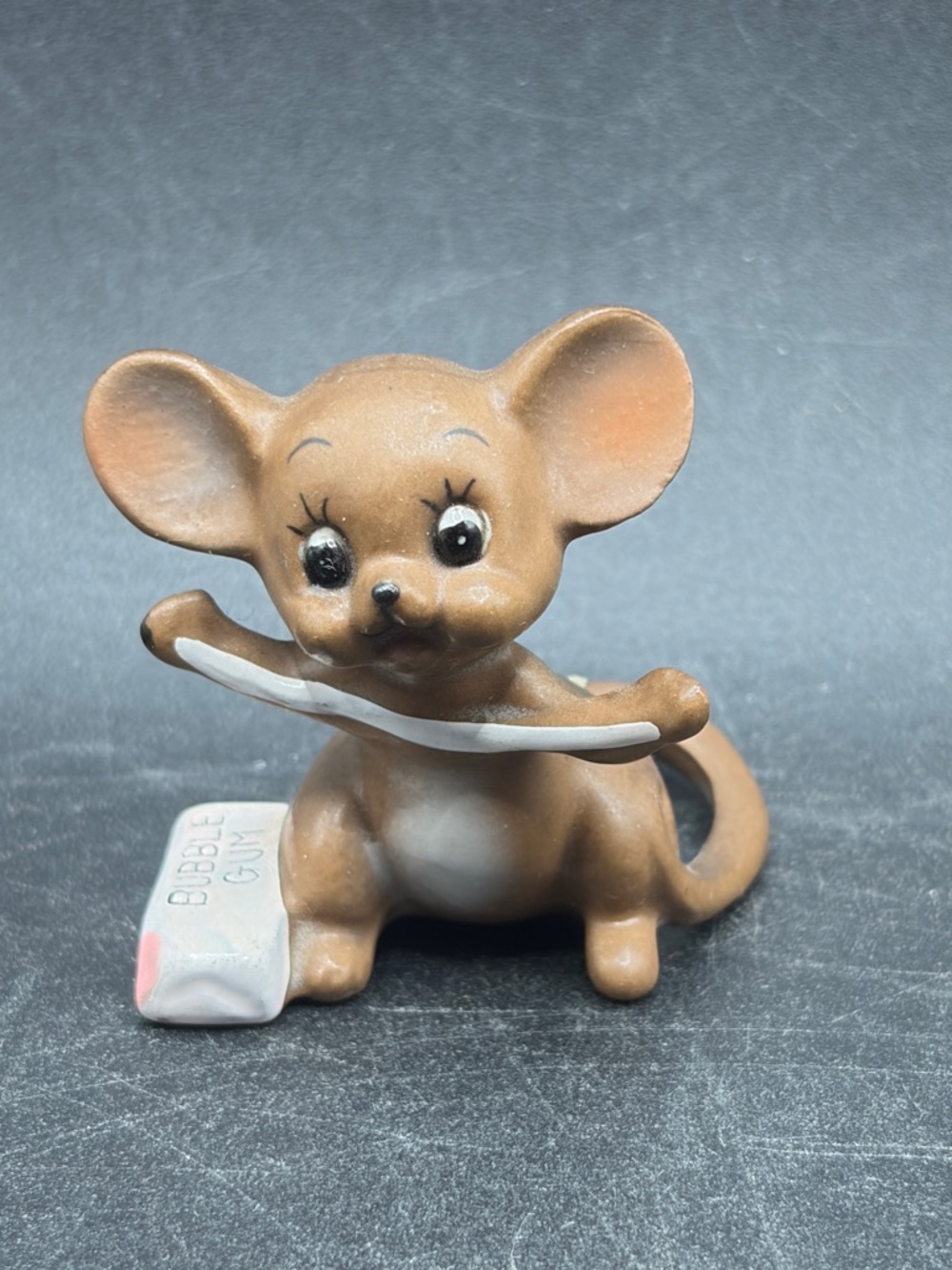 Josef Originals Bubble Gum Mouse Anthropomorphic MCM Kitsch Ceramic Figurine